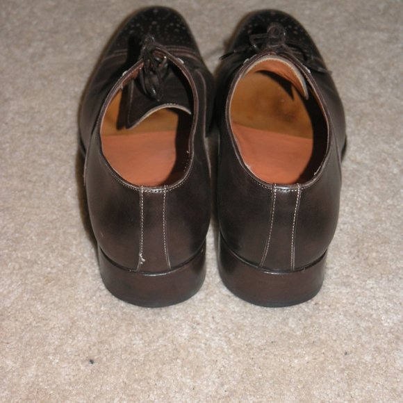 Santoni Fatte a Mano Stafford Brown Oxfords Sz 9.5